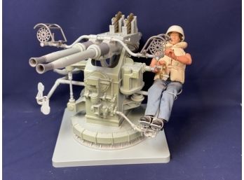 Model Machine Gunner Platform With Action Figure In Gunner Seat