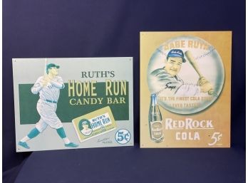 Babe Ruth Posters (Red Rock Cola And Candy Bar)