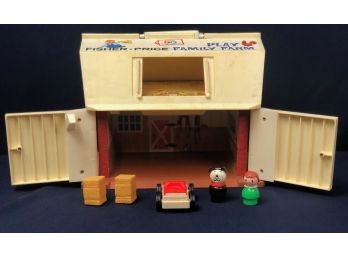 Vintage Fisher Price Family Play Farm Barn 1960s