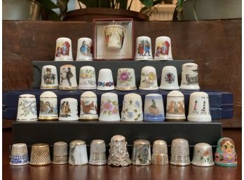 Large Thimble Collection, 33 Pieces