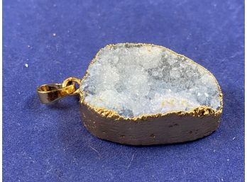 Gold And Geode Pendant