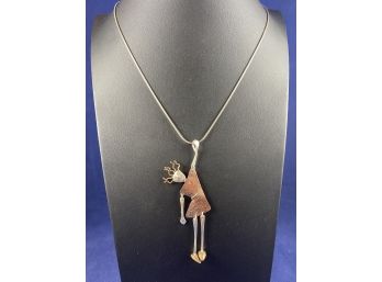 James LeTerneau Art Jewelry - Copper And Sterling Silver, 21.5'