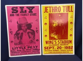 Jethro Tull & Sly And The Family Stone Concert Posters