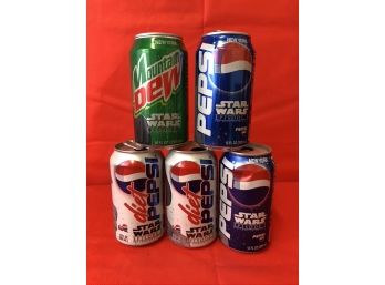 Six Star Wars Pepsi Product Cans
