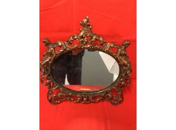 Antique Copper Plate Mirror 1920's