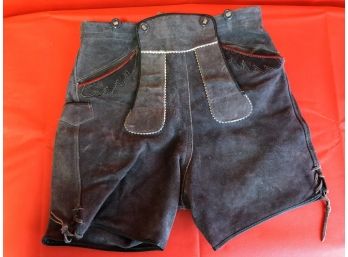 German Lederhosen Shorts - Real Leather And Suede