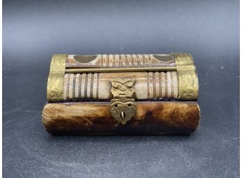 Bone Box With Brass Accents