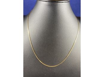 14K Yellow Gold Necklace, 16', Made In Italy, Signed Balestro