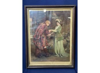 Prince Charles Farewell To Flora MacDonald, Antique Frame And Limited Lithograph London, Cassell & Company