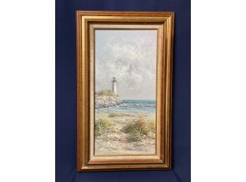 Lighthouse, Oil On Canvas