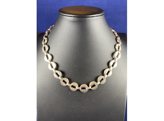Heavy Sterling Silver Necklace, 16', Made In Mexico