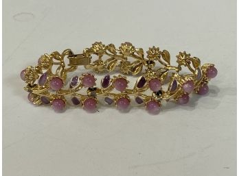 Vintage Sarah Coventry Pink Floral Bracelet