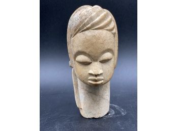 Soapstone Carved Bust Of Woman