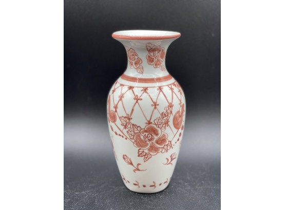 Porcelain Vase Handpainted Exclusively For Cardinal Of Thialand