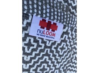 NuLoom Cotton Woven Rug, Grey And White 10' 4' X 8'