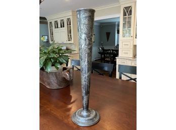 Vintage Barbour Silver Electro Plate Footed Tall Vase