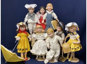 Lot Of Franklin Heirloom Dolls