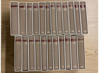 The Library Of America Book Collection - Lot Of 23 Beige Books W. Slipcases
