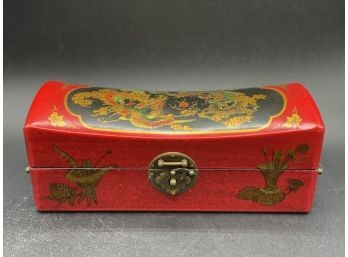Chinese Scroll Box And Head Rest, Beautifully Decorated