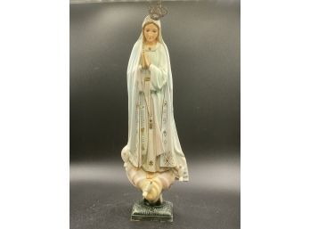 Vintage Plastic Our Lady Of Fatima Statue