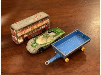 Lot Of 3 1960 & 70 Vintage Matchbox Cars & Trucks, Made In England