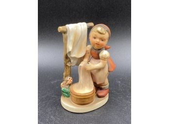 Washday Girl Figure Porcelain Vintage Collectible Laundry Day, Napco Japan