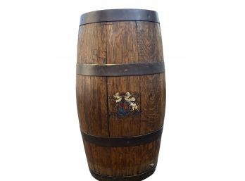 Vintage Wood Barrel, Oval