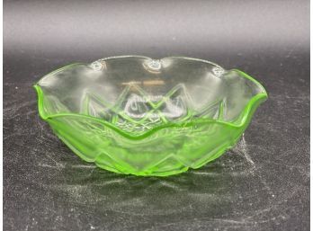 Glows Under Blacklight - Anchor Hawking Vintage Green Uranium Bowl