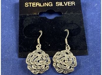 Sterling Silver & Marcasite Earrings