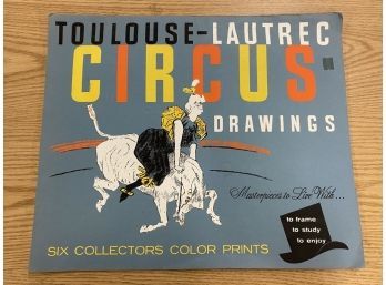 Toulouse-Lautrec Circus Drawing, Six Collectors Color Prints, Masterpieces To Live With, 1960s