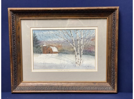 Winter Birches, Original Watercolor By Betty Lambo