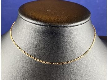 14k Yellow Gold 10.5' Anklet, Made In Italy