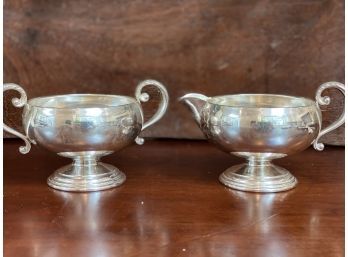 Sterling Silver Creamer And Sugar, Frank Whiting Company