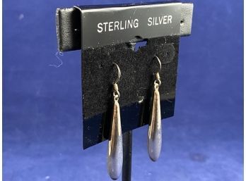 Sterling Silver Long Teardrop Earrings