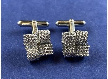 Sterling Silver Mens Square Cufflinks