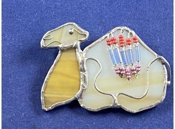 Joe Digregorio ,worcester MA, Handmade Camel Stained Glass Pin