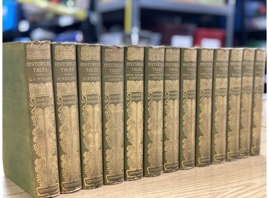 Set Of 13 Antique Books, Historical Tales By Charles Morris