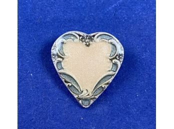 Catherine Popesco Heart Enamel Pin, Brooch, France, Art Deco, Vintage