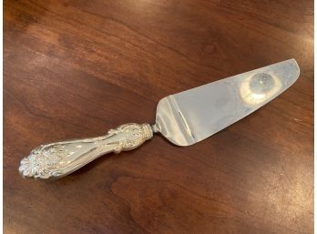 Sterling Silver Pie Cake Cutter Ornate Handle, Perfect For Wedding