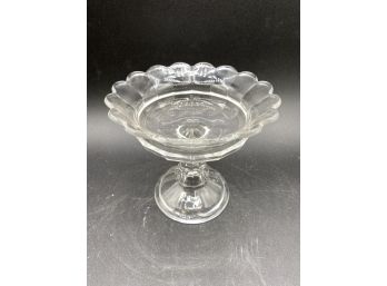 Heisey Footed Glass Candy Dish