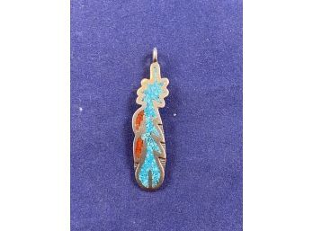 Sterling Silver Pendant With Turquoise