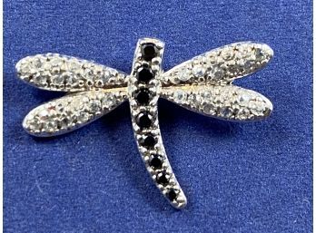 Sterling Silver Gem Dragonfly Pendant