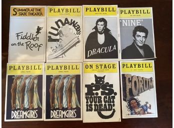 Vintage Collection Of 8 Playbills, 1978 - 1997