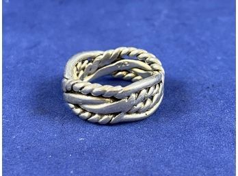 Sterling SIlver Braided Rope Ring, Size 6
