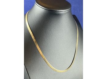 14K Yellow Gold Herringbone Necklace, 16'