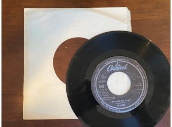 1976 Paul McCartney, Wings, Beware My Love, Let Em In, 45 RPM, 7' Vinyl