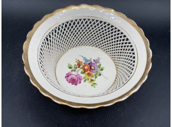 Von Schierholz German Porcelain With Delicate Latice Pattern