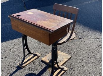 Chandler Adjustable Vintage School Desk & Chair