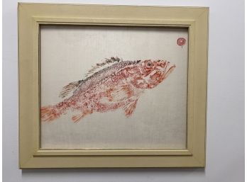 Ink On Cotton Voile - Red Snapper