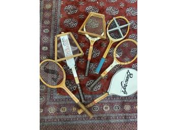 Lot Of 6 Vintage Tennis Rackets